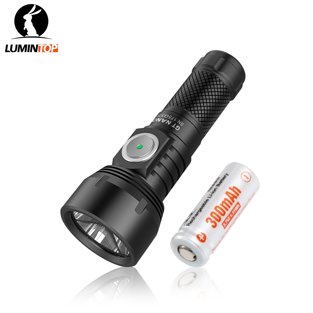 Lumintop GT NANO V3.0 TYPE C ไฟฉายแบบชาร์จไฟได้พร้อมแบตเตอรี่ 10280 ไฟฉายระยะไกล 400 เมตร 700 ลูเมนไ