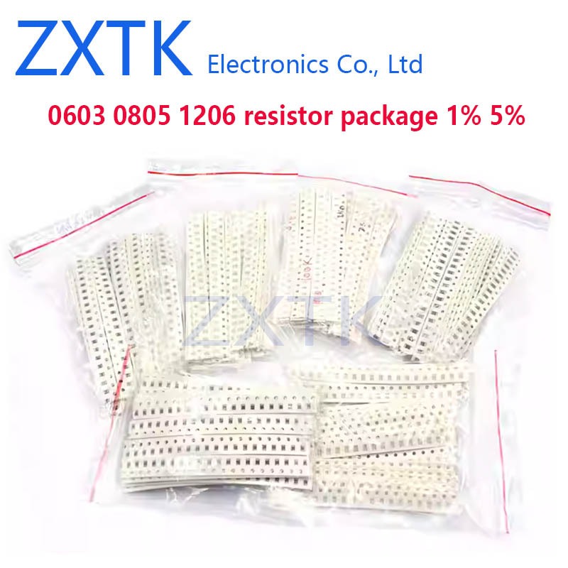 0603 0805 1206 Resistor package 1% 5% โอห์ม 1R 10R 22R 47R 100R 240R 910R 1K 2.2K 3.6K 12K 20K 100K 