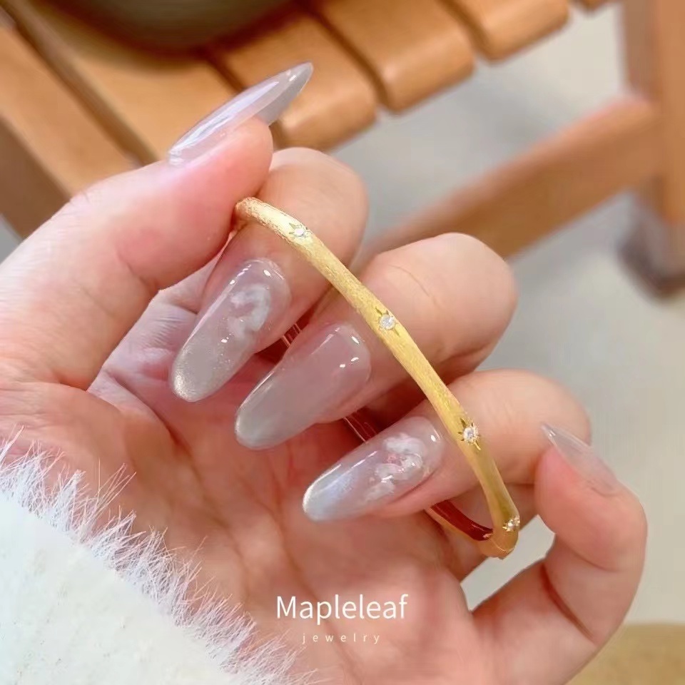 ทอง 18k แปรงดอกทานตะวัน micro ฝัง zircon สร้อยข้อมือผู้หญิงอุปกรณ์เสริมเครื่องประดับของขวัญ Hypoellergic
