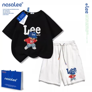 NASAชุดแฟชั่นเด็ก เสื้อยืดแขนสั้น กางเกงขาสั้นเด็ก กางเกงขาสั้นสบายๆ ผ้าฝ้าย 100% นุ่มสบาย