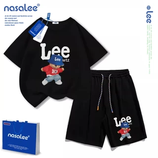 NASAชุดแฟชั่นเด็ก เสื้อยืดแขนสั้น กางเกงขาสั้นเด็ก กางเกงขาสั้นสบายๆ ผ้าฝ้าย 100% นุ่มสบาย