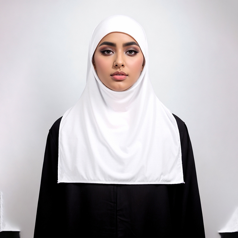 Laven ผ้าฝ้ายสีทึบ Voile ภายใน Hijab Khimar Jilbab Hijab Bottoming หมวกมุสลิมผู้หญิง Instant Hijab Undercap - รูปที่ 2