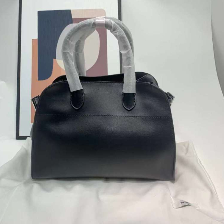 [Product Real Shot] THE ROW Tote Bag Margaux12 Genuine Leather High Quality Handbag Large Capacity Crossbody Bag