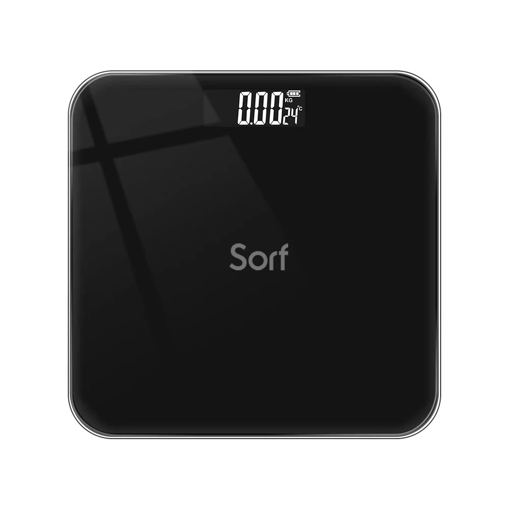 Sorf เครื่องชั่งน้ำหนักวัดไขมัน 180kg วัดไขมัน BMI 21 ค่า เชื่อมต่อแอพ iOS/Android ชาร์จ USB หน้าปัดกระจกนิ