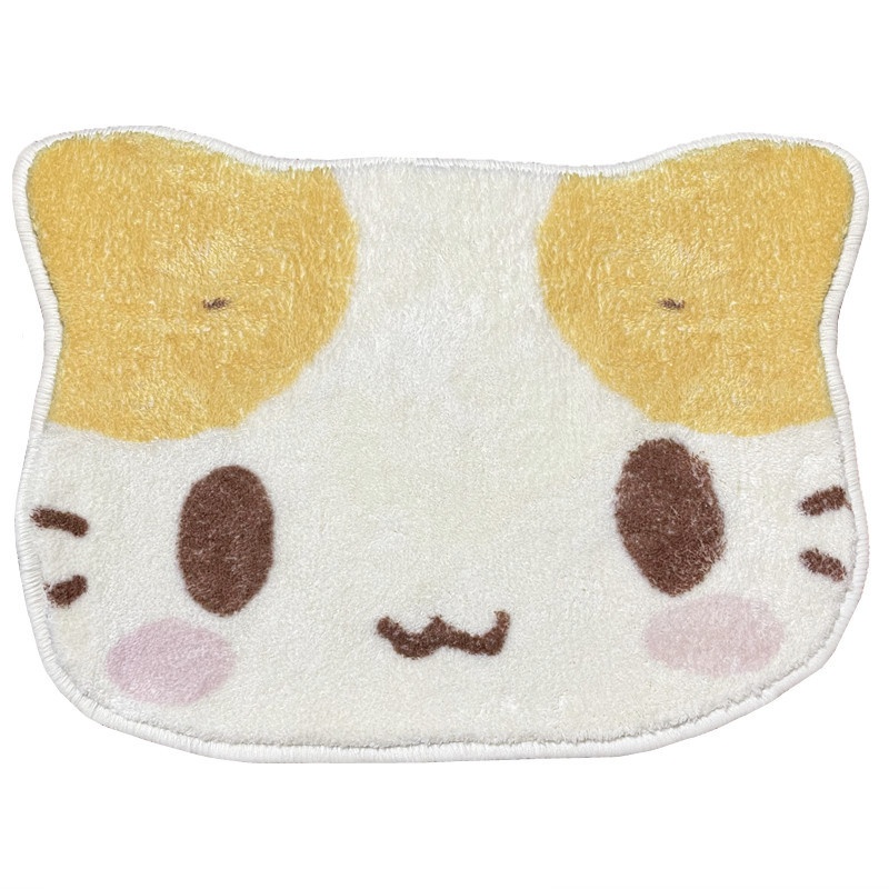 Masyumaro Fluffy Fuwa Nyanko Cat พรมรูปพิเศษ Cashmere-like Kawaii น่ารักพรมปูพื้นประตู