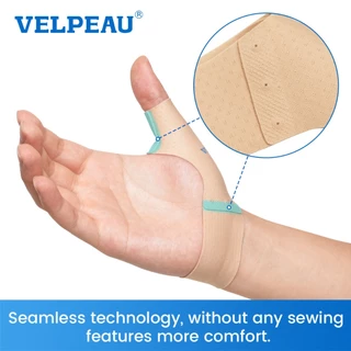 VELPEAU ยืดหยุ่นนิ้วหัวแม่มือสนับสนุนรั้งชั้น (คู่) - ปลอกบีบอัดนิ้วหัวแม่มือแบบนุ่มสําหรับบรรเทาอาการปวดข้ออักเสบปวดข้อเอ็นอักเสบแพลงกีฬา