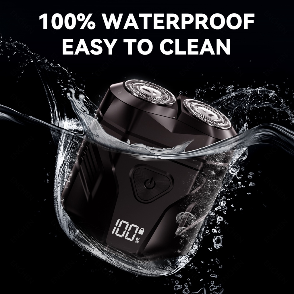 ENCHEN Electric Shaver Mini X เครื่องโกนหนวด ที่โกนหนวดไฟฟ้า เครื่องโกนหนวดมินิ ไฟฟ้าหัวตัดแม่เหล็กจอแสดงผลดิจิตอล 100% เครื่องโกนหนวดกันน้ํา - รูปที่ 5