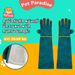 ถุงมือกันกัด 35/60cm ถุงมือฝึกสุนัข ถุงมือจับแมว งกันการฉีกข…