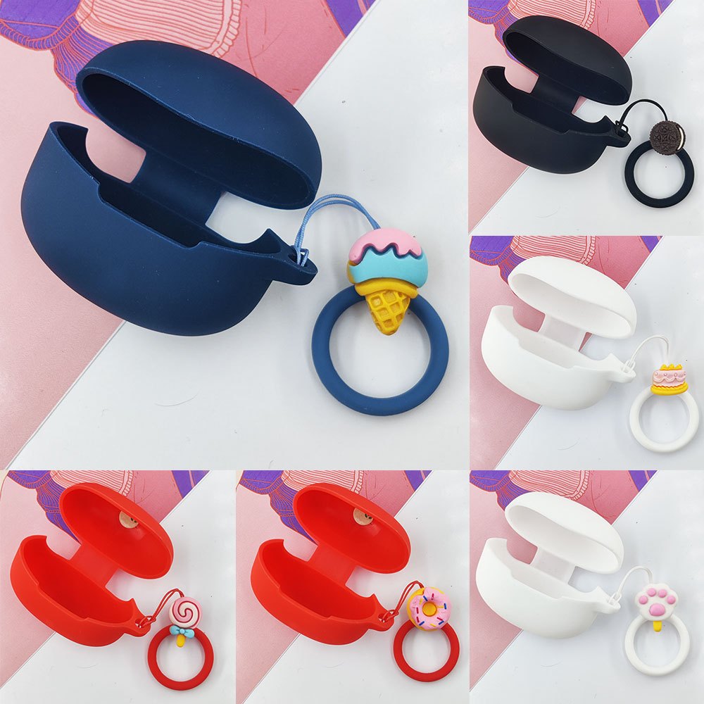 ปลอกสําหรับ Edifier X2S น่ารักการ์ตูนซิลิโคนอ่อนนุ่มหูฟังฝาครอบชุด Edifier X2S พร้อมแหวนฟรี