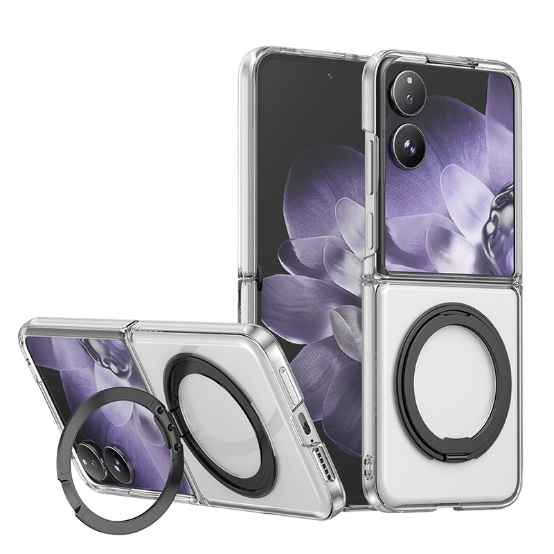 Mix Flip Casing Case สําหรับ Xiaomi Mix Flip Transparent UV กันรอยขีดข่วน 360 ° ผู้ถือแหวนแม่เหล็กกันกระแทกฮาร์ดโทรศัพท์มือถือกรณีปก