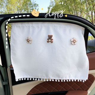 ม่านบังแดดหน้าต่างด้านข้างรถยนต์พร้อมถ้วยดูดม่านกันแดดหน้าต่…