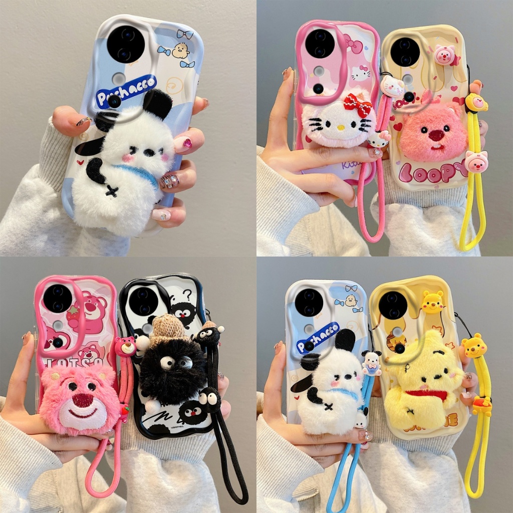 เคส vivo V40 vivo V40 pro การ์ตูนการ์ตูนตุ๊กตาของเล่น การ์ตูน TPUSoft ซิลิโคนเคสโทรศัพท์ PQGGZ