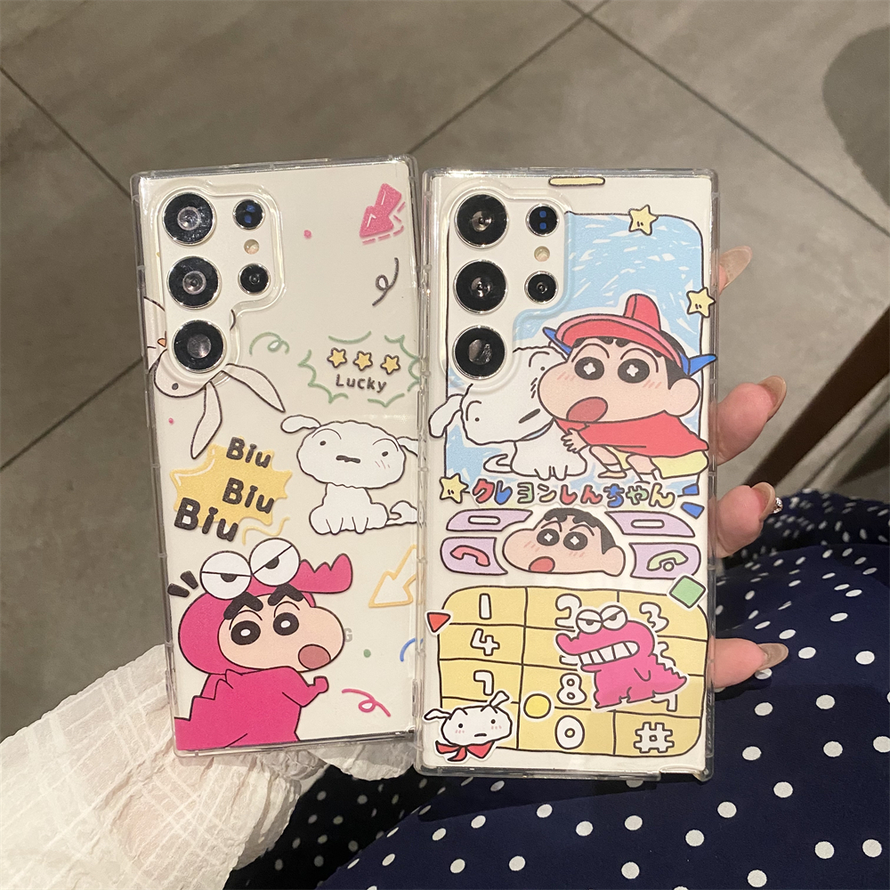 การ์ตูน น่ารัก เครยอนชินจัง โทรศัพท์มือถือ เคส Samsung Galaxy S24FE S24 Ultra S22 S23 Ultra S23FE S20 S21 Ultra S22 S24 Plus + FE Note20 Ultra Note10 Plus Note10Lite A16 A06 A55 A54 A53 A52 A35 A34 A33 A25 A24 โปร่งใส ซิลิกาเจล นุ่นุ่ม Case