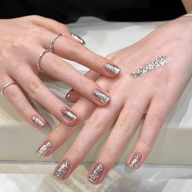 Ur SUGAR Gold Sparkling Glitter เล็บเจลกึ่งถาวร UV Gel Soak off UV LED เล็บเจลเคลือบเงาสําหรับเล็บเล็บ - รูปที่ 3