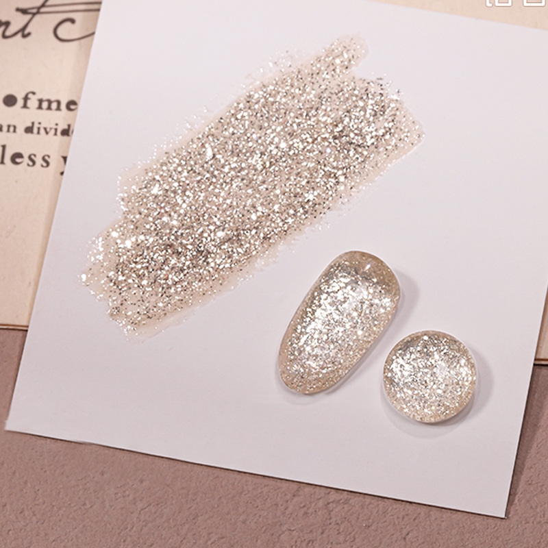 Ur SUGAR Gold Sparkling Glitter เล็บเจลกึ่งถาวร UV Gel Soak off UV LED เล็บเจลเคลือบเงาสําหรับเล็บเล็บ - รูปที่ 4