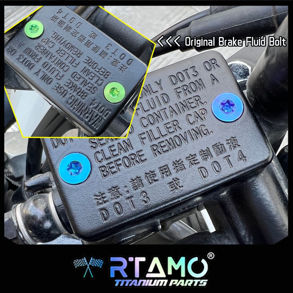 RTAMO Titanium Gr5 Brake Fluid Bolt Yamaha Honda Original One Side