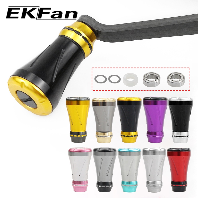 EKfan สําหรับ Daiwa Shimano Ryobi abu รอกตกปลาลูกบิดอลูมิเนียมน้ําหนักเบาพิเศษ Spinning Baitcasting Lure ตกปลา Reel Handle อะไหล่ DIY