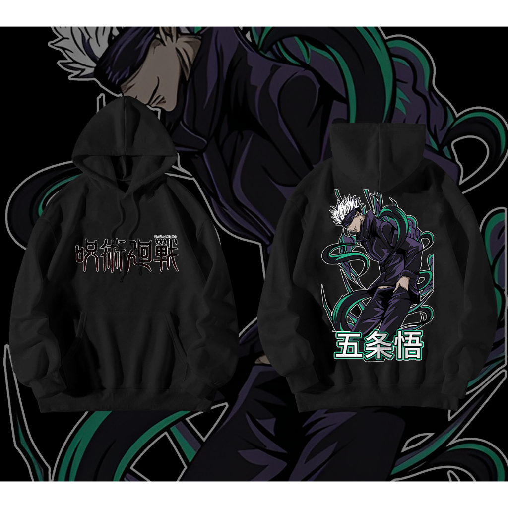 เสื้อฮู้ดแขนยาวอ jujutsu Kaisen Gojo Sataoru hoodieผู้ชายผู้หญิงจัมโบ้ขนาดใหญ่ญี่ปุ่นอะนิเมะ ขนาด M-3XL