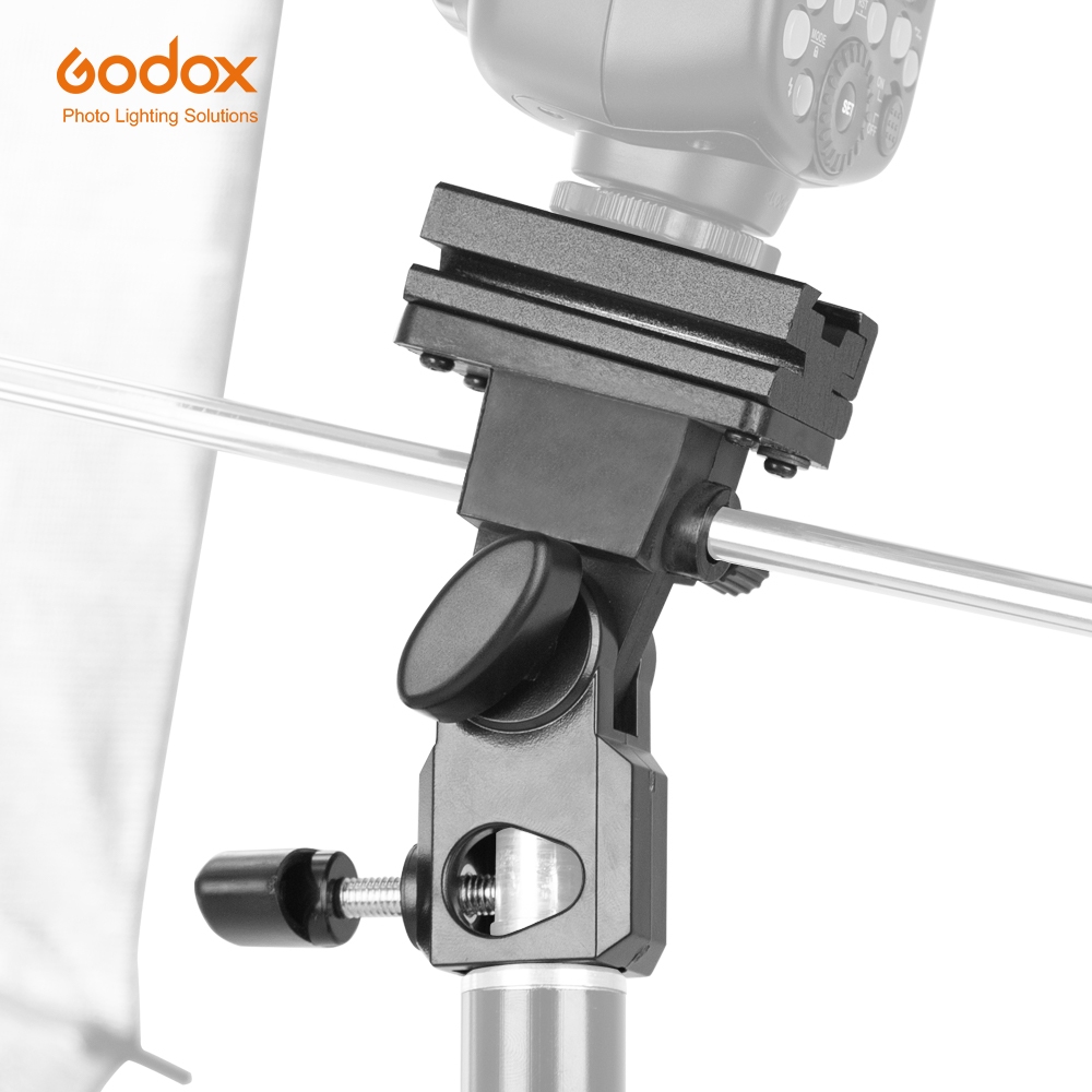 Godox B Type Flash Hot Shoe Adapter Trigger Umbrella Holder Swivel Light Stand Bracket