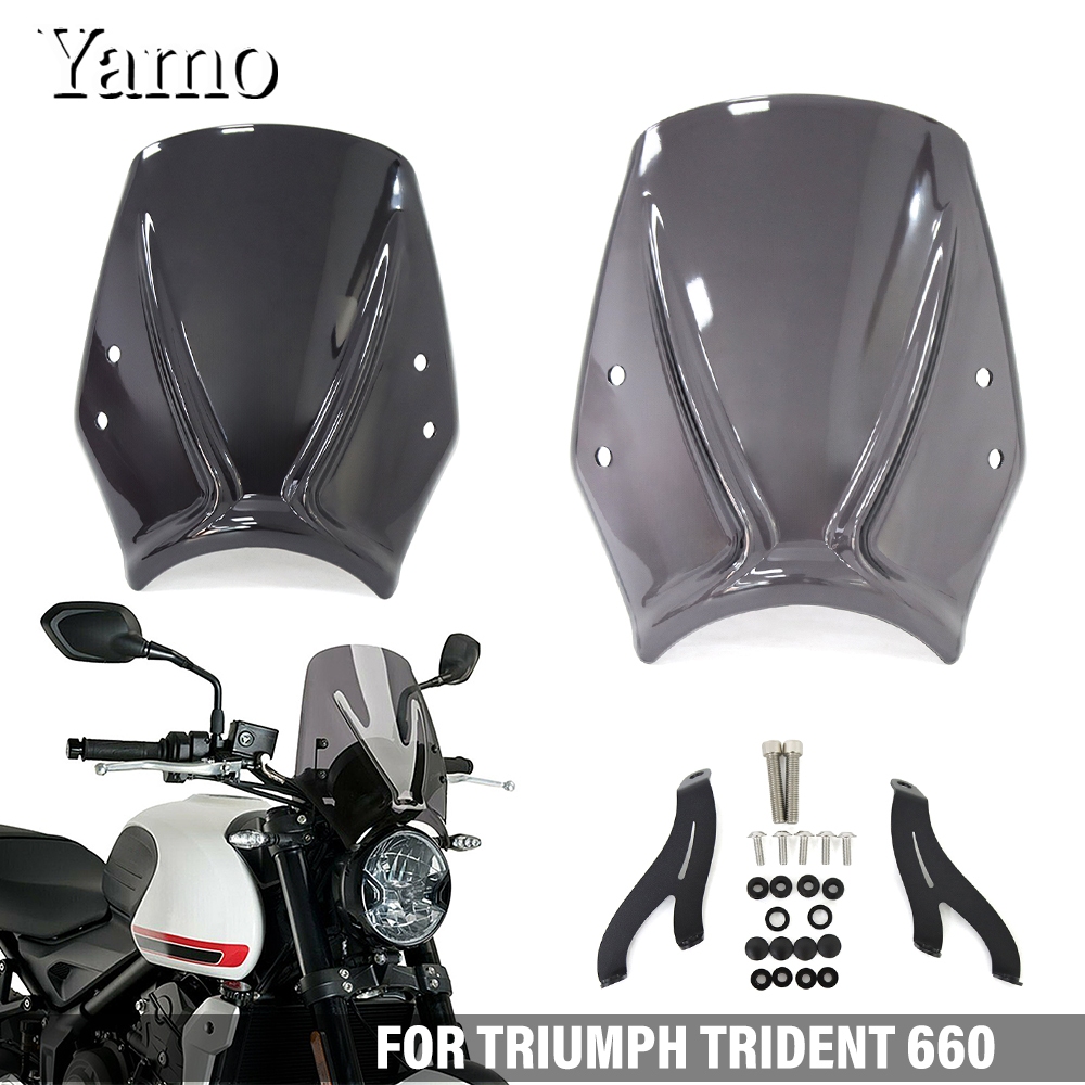 สําหรับกระจก Triumph Trident 660 กระจกบังลมหน้า Trident660 แฟริ่ง