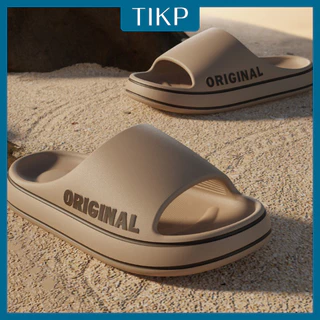 Tikp ฤดูร้อน Simple กลางแจ้งบ้านคู่สไตล์ห้องน้ํา ป้องกันการลื่นไถล ผู้ชายผู้หญิงรองเท้าแตะรองเท้าแตะขนาด 36-45