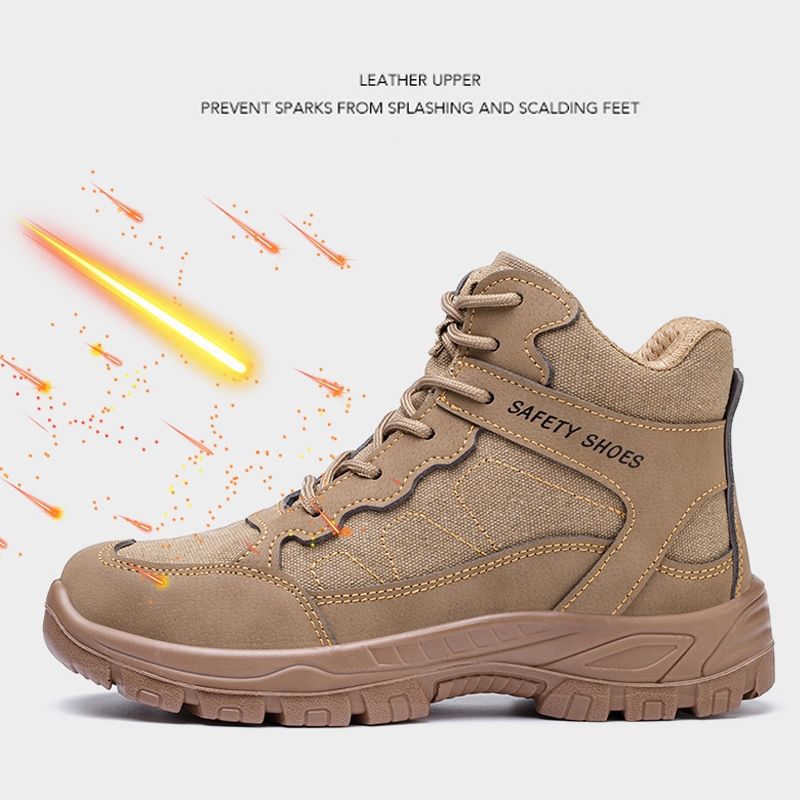 safety men shoes/รองเท้าบูทนิรภัยที่มีหัวเหล็กป้องกันการเจาะ เพื่อความปลอดภัยสำหรับผู้ชาย