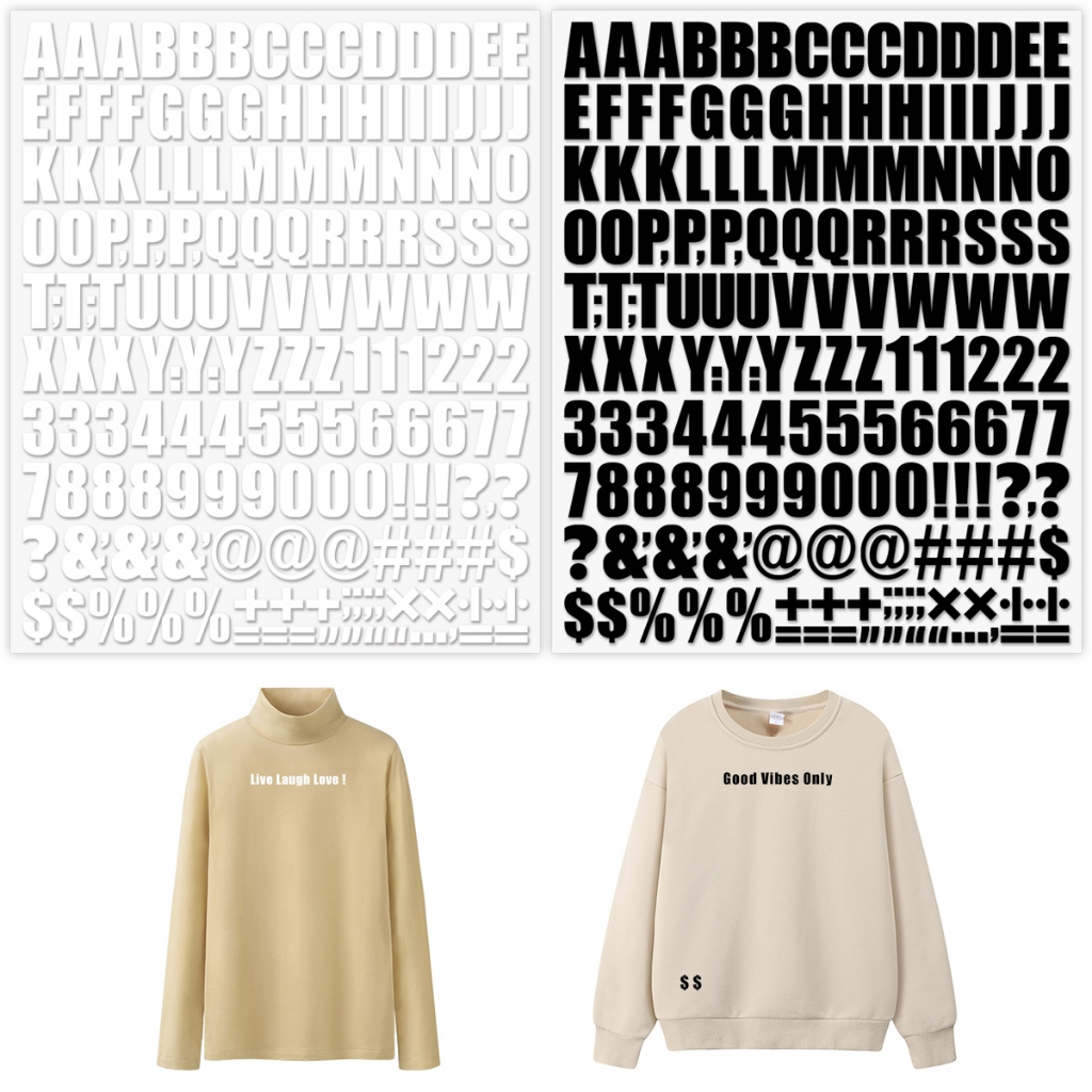 Iron On Transfer สีดําและสีขาวตัวอักษรความร้อนกด Appliqued Parches Ropa เสื้อผ้าสติกเกอร์ Diy เสื้อยืด Patch ตัวอักษร AZ