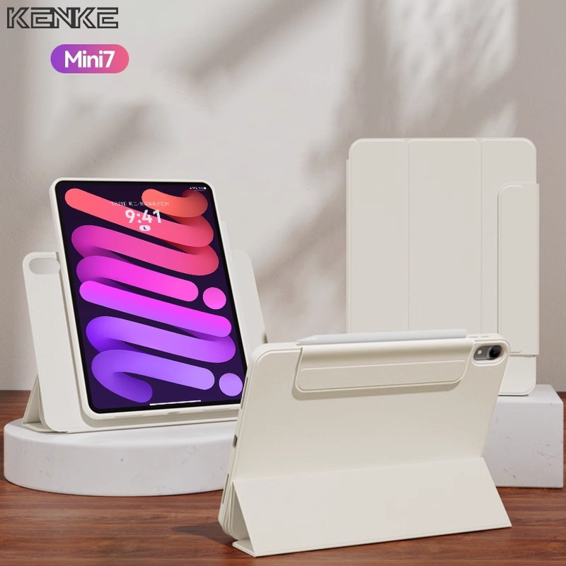 Kenke เคส ipad เคสแท็บเล็ตแบบถอดได้พร้อมถาดปากกาสําหรับ ipad 2024 mini 7 M4 pro 13 นิ้ว (M4) pro 11 Air 4/5 ipad Air 6th ipad 10th gen 2025 ipad 11 A16 Air 11 inch pro 12.9 ipad 7/8/9 กรณีแท็บเล็ต ipad case