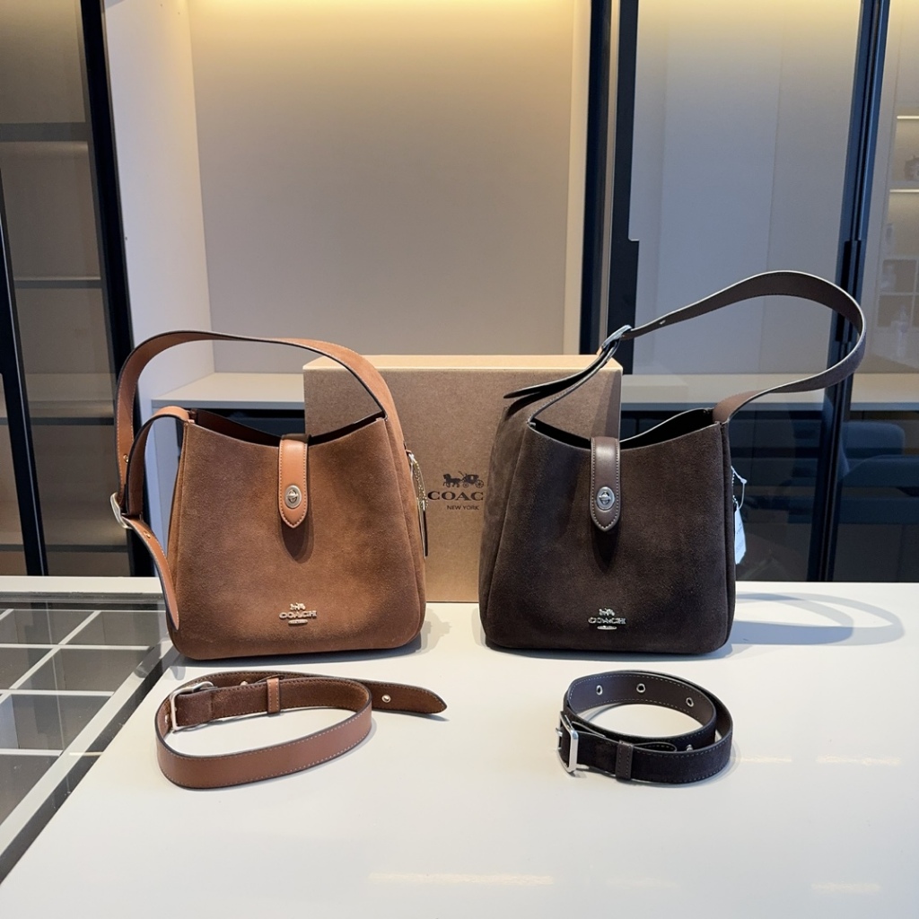 Coach กระเป๋าใต้วงแขน HADLEY hobo ใหม่! ใต้วงแขนสามารถครอสบอดี้ได้! ผ้านําเข้าขนาด:24*23*10