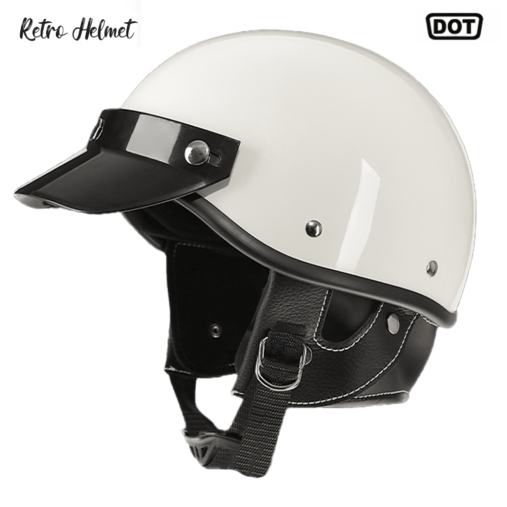 อเมริกันย้อนยุครถจักรยานยนต์หมวกกันน็อคตํารวจหมวกกันน็อคผู้ชายผู้หญิงหมวกกันน็อคขนาดเล็กร่างกายล่องเรือครึ่งหมวกกันน็อคสี่ฤดูกาลไฟฟ้