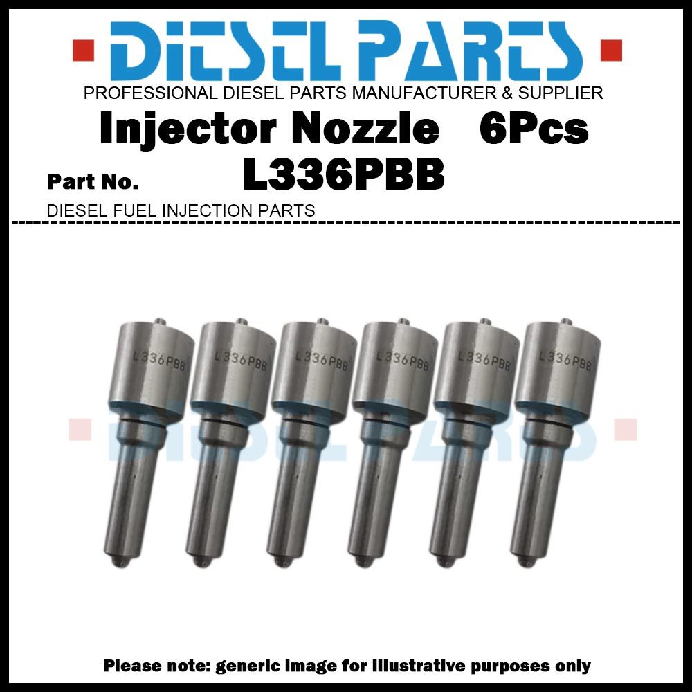 6 ชิ้นหัวฉีดหัวฉีดดีเซลเคล็ดลับ L336PBB สําหรับ HOWO A7 D12 420HP VG1246080036 (CB-PB100P77 P081)