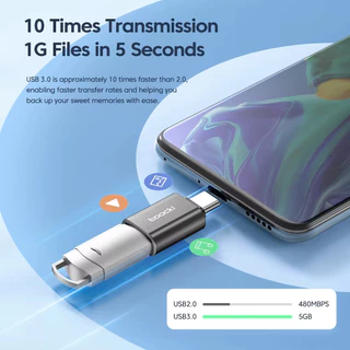 Toocki อะแดปเตอร์แปลง OTG USB 3.0 เป็น Type C Micro เป็น Type C ตัวผู้ USB 3.0 ตัวเมีย สําหรับ Xiaomi Samsung S20 USBC OTG