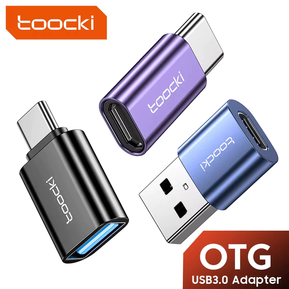 Toocki อะแดปเตอร์แปลง OTG USB 3.0 เป็น Type C Micro เป็น Type C ตัวผู้ USB 3.0 ตัวเมีย สําหรับ Xiaomi Samsung S20 USBC OTG