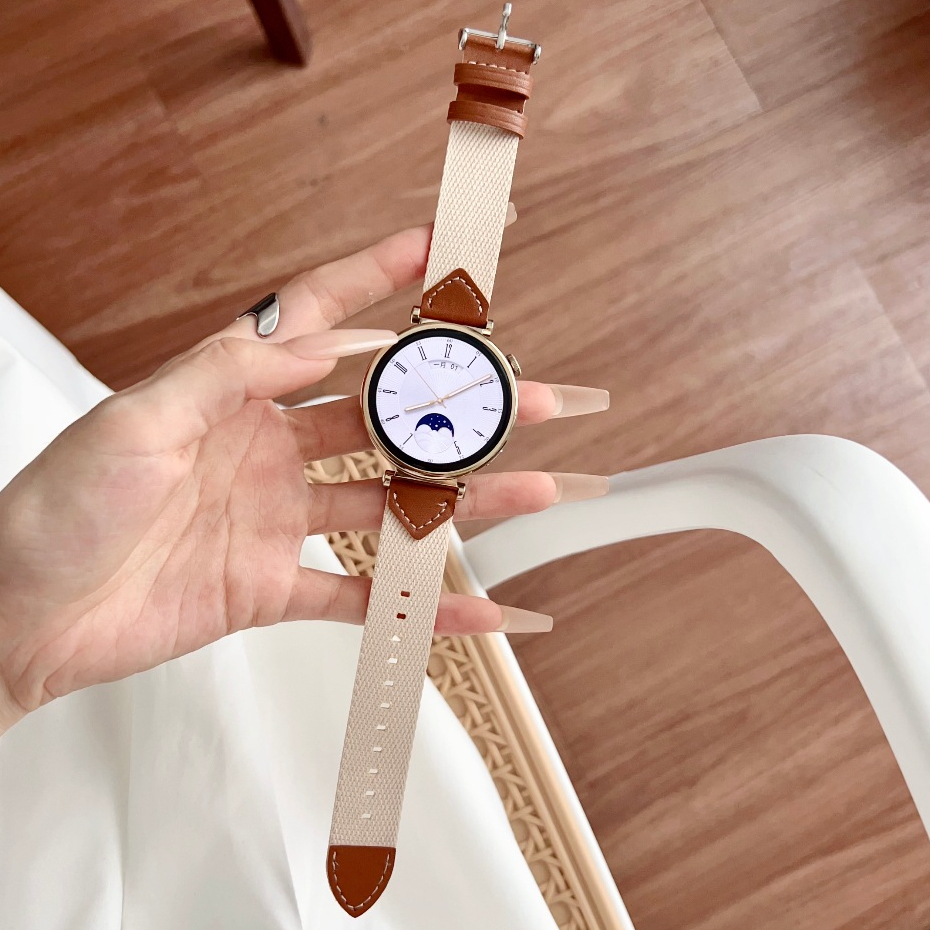 สายนาฬิกาไนลอนสําหรับนาฬิกา Huawei GT 5 สาย 41 มม.นาฬิกา Huawei GT5 Pro สาย 42 มม.Huawei GT5 / Huawei GT5 Pro สาย / Huawei Watch GT 4 สาย Garmin Venu 3S / Venu 2S Band