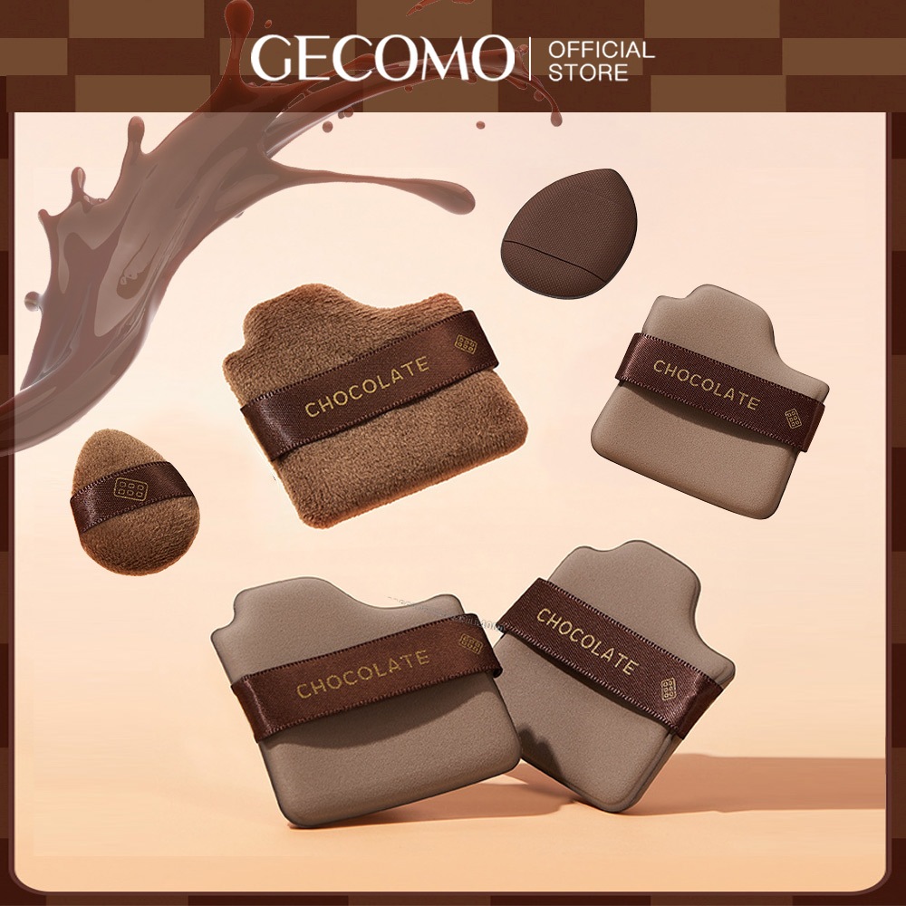 Gecomo ถั่ว ชุดพัฟแต่งหน้าฟองน้ํารองพื้นพัฟเบาะลมไม่ซึมง่ายรองพื้นมินินิ้วพัฟแต่งหน้า