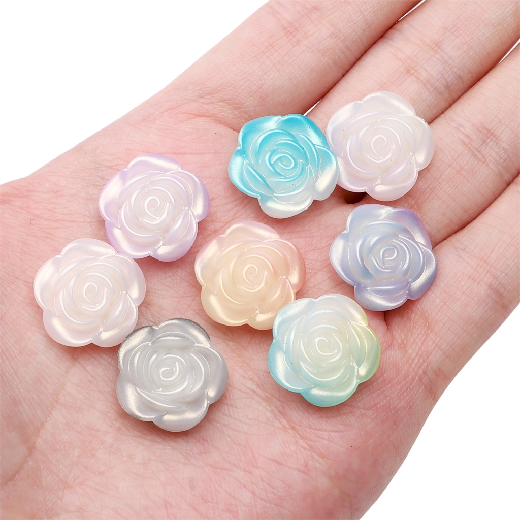 [19 มม.] Dream Series Rose Two-Color Gradient Rose Handmade เครื่องประดับอุปกรณ์เสริม DIY Handmade