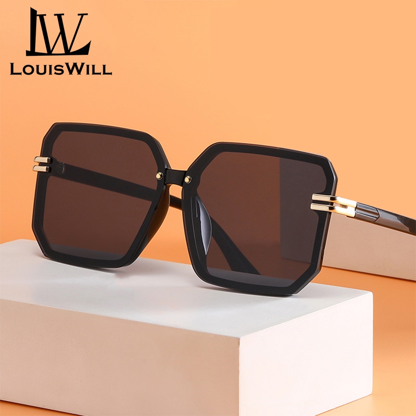 Louiswill แว่นตากันแดด ป้องกัน UV400 กรอบเต็ม เหมาะกับการขับขี่ เดินทาง แฟชั่นเรโทร สําหรับผู้หญิง และผู้ชาย