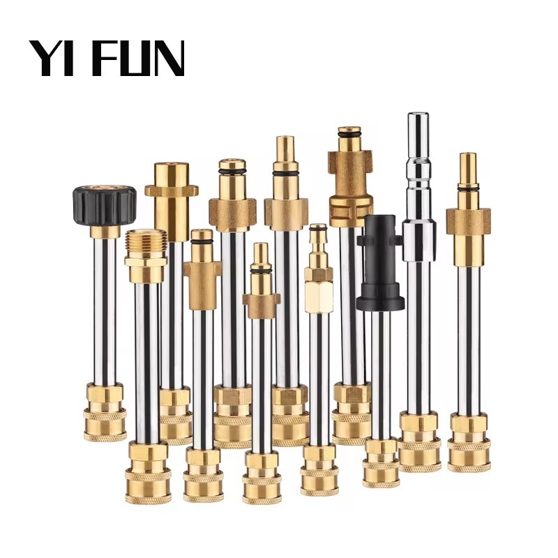 อุปกรณ์ล้างรถ 10 ซม.หอก Rod Lance อะแดปเตอร์สําหรับแรงดันสูงเครื่องซักผ้าปืน 1/4 การเชื่อมต่ออย่างรวดเร็วสําหรับ Water Jet 1/4 Quick Connector สําหรับเครื่องล้างรถ