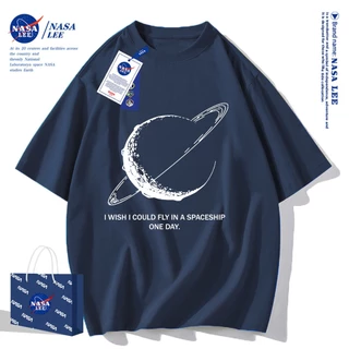 เสื้อยืดแขนสั้น NASA มีลายภาพดาวเคราะห์ในจักรวาล ผลิตจากผ้าคอตตอน 100% ใส่ได้ทั้งชายและหญิง