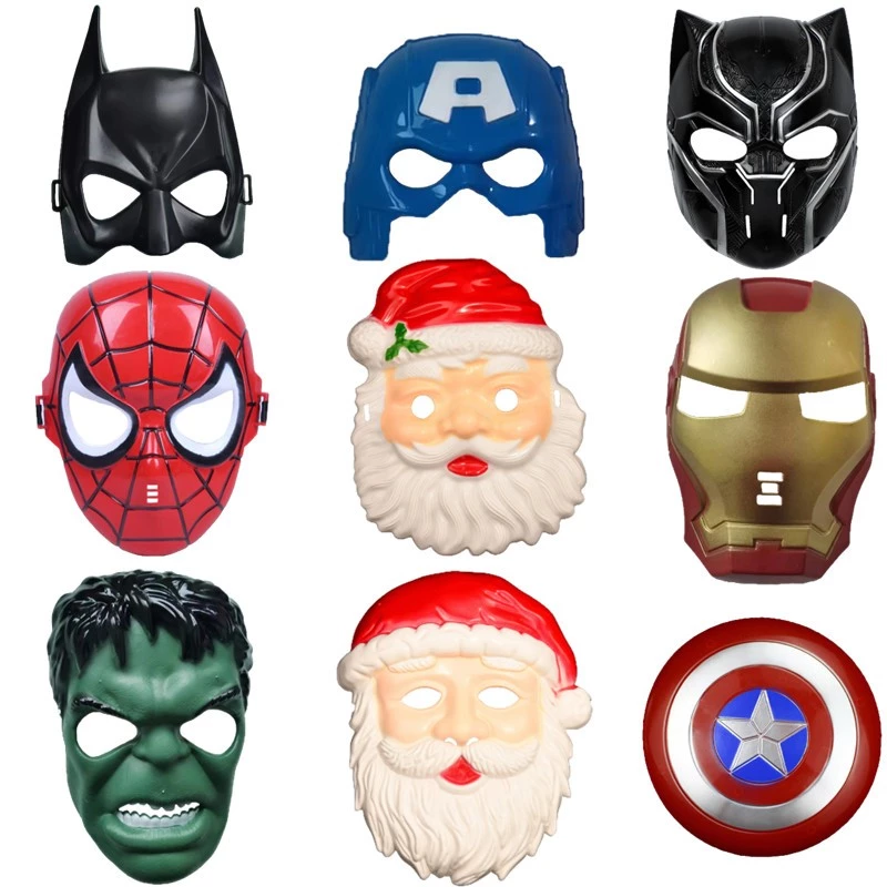 หน้ากากฮาโลวีน Spider-Man Hulk Batman Captain United States อุปกรณ์ประกอบฉากเครื่องแต่งกาย