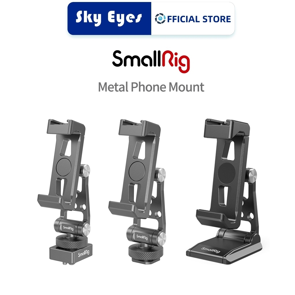ที่วางโทรศัพท์โลหะอเนกประสงค์ SMALLRIG พร้อมรองเท้าเย็นสําหรับ DJI Stabilizers ฯลฯ