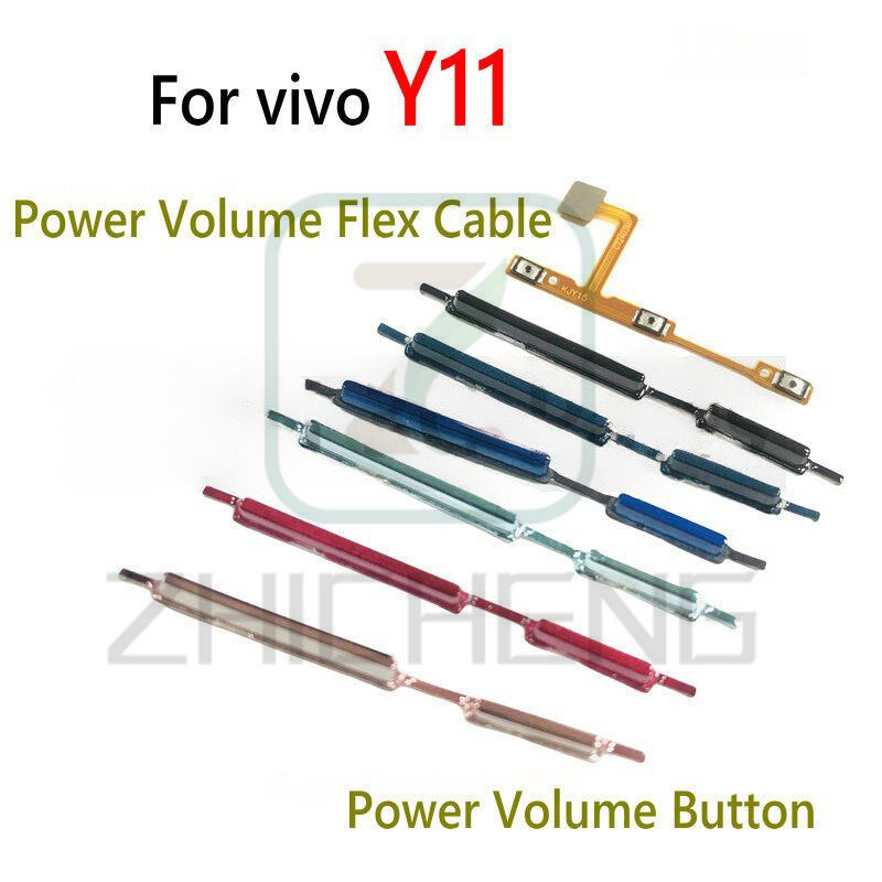 ปุ่มเปิดปิด ปิด ปุ่มปรับระดับเสียง และสายแพรริบบิ้น สําหรับ Vivo Y11