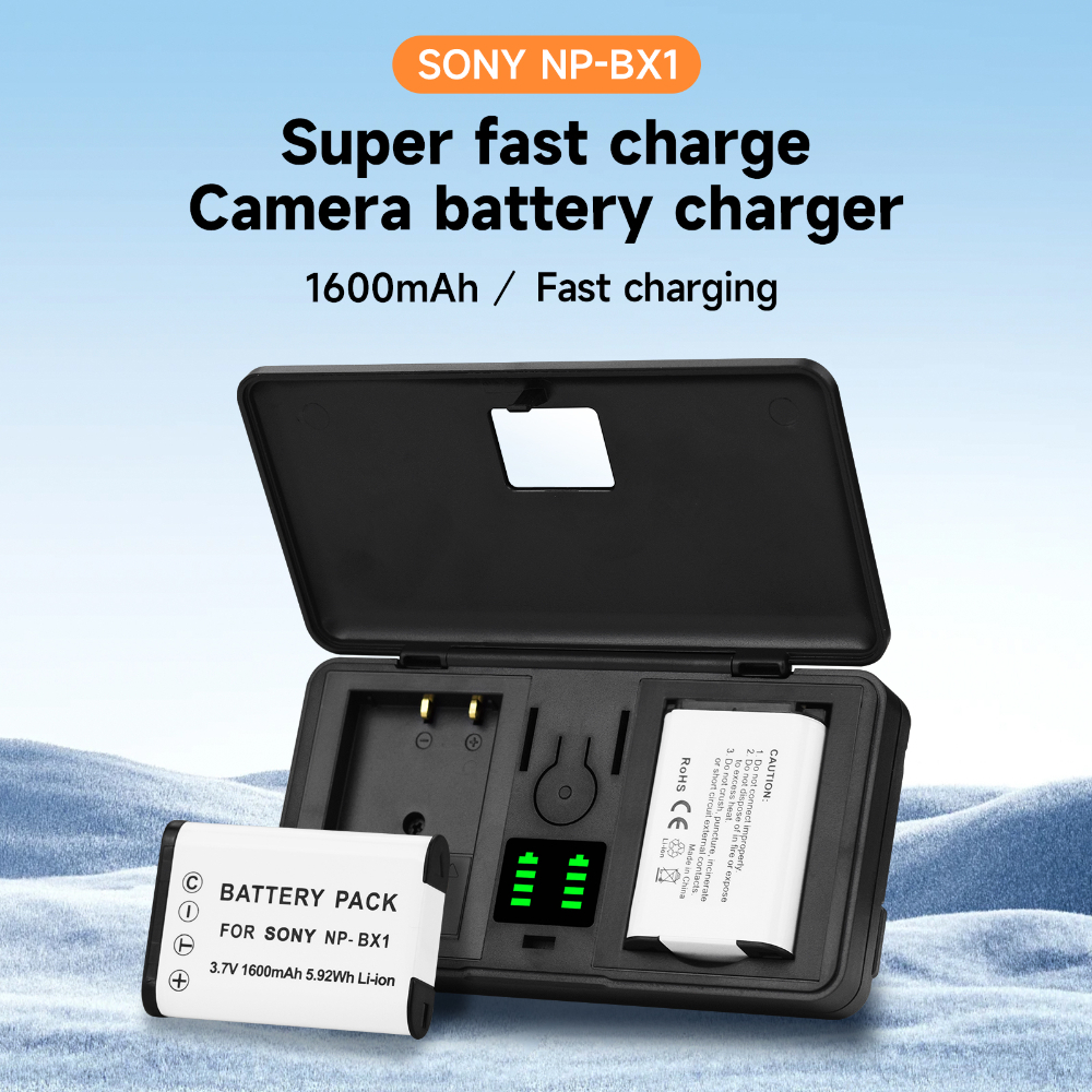 Palo NP-BX1 แบตเตอรี่กล้อง 1600mAh และเครื่องชาร์จ LCD สําหรับ ZV-1 RX100 RX1 M3 M5 HX90 HX99 X1000V AS300
