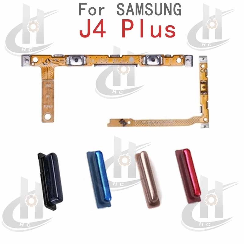 สําหรับ Samsung Galaxy J4 Plus J4+ J415 ปุ่มปรับระดับเสียง ปุ่ม Flex Cable Keys ปุ่มเปิดปิดระดับเสียง ปุ่มขึ้นและลง อะไหล่ทดแทน