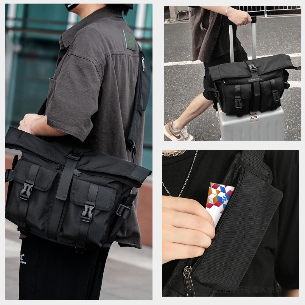 Tigernu 81010 Cool Workwear สไตล์ Hard-wearing กระเป๋าสะพายข้างความจุขนาดใหญ่ป้องกันการรั่วไหล 13.3 นิ้วกระเป๋าสะพายแล็ปท็อป