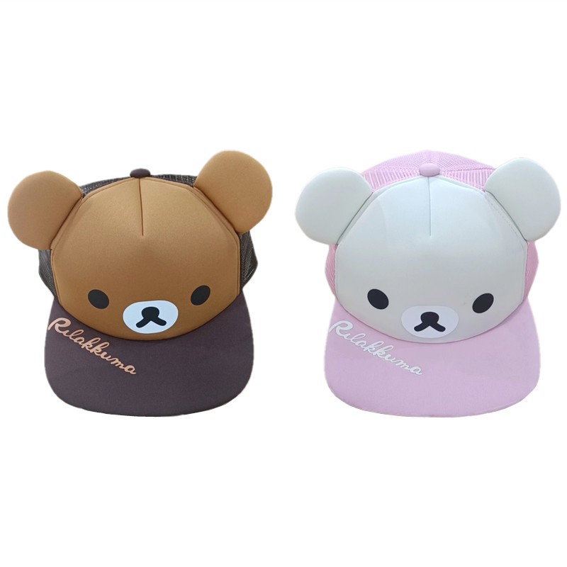 Rilakkuma Korilakkuma Bear Gorra หมวกฤดูร้อนอะนิเมะน่ารักเบสบอลหมวกแฟชั่น Breathable ตาข่าย Sun Visors