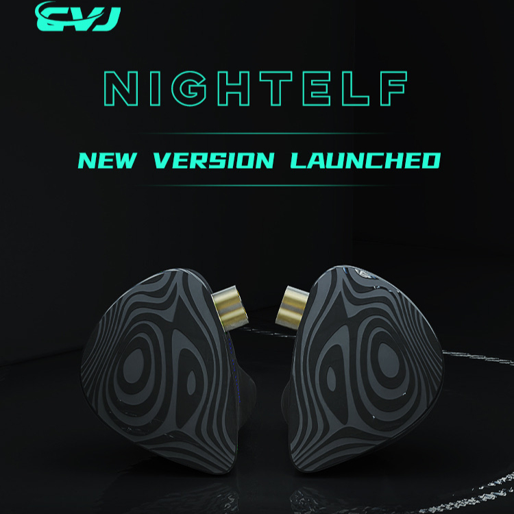 ใหม่ CVJ Nightelf ในหูฟัง Dual-channel สาม-unit ปลั๊กโลหะ 3.5 มม.หูฟังพร้อมก้านลวดชุบเงิน