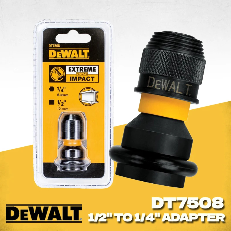 Dewalt DT7508-QZ อะแดปเตอร์ผลกระทบกันกระแทกประแจไฟฟ้า Adaptor สําหรับ DCF880 DCF922 DCF892 DCF894 1/4 "Hex ถึง 1/2 "