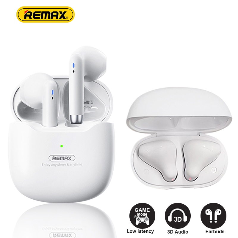 REMAX TWS-19 หูฟังบลูทูธ Bluetooth 5.3 หูฟังสเตอริโอในหูแบบครึ่งตัวหูฟังไร้สาย หูฟังพร้อมกล่องชาร์จ