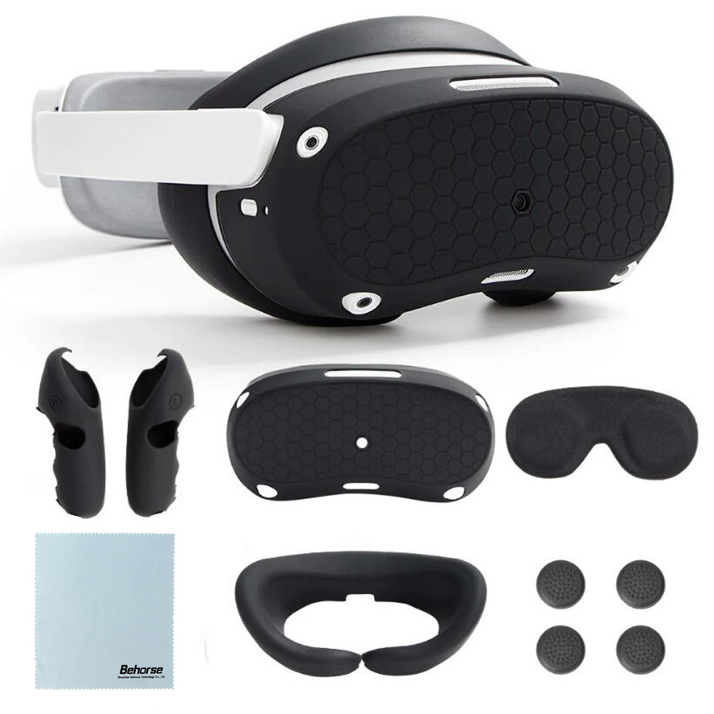 6 In 1 VR ป้องกันชุด VR Touch Controller แหวน Anti-Bumping ซิลิโคนกรณี Eye Pad เลนส์สําหรับ Pico 4 Acc